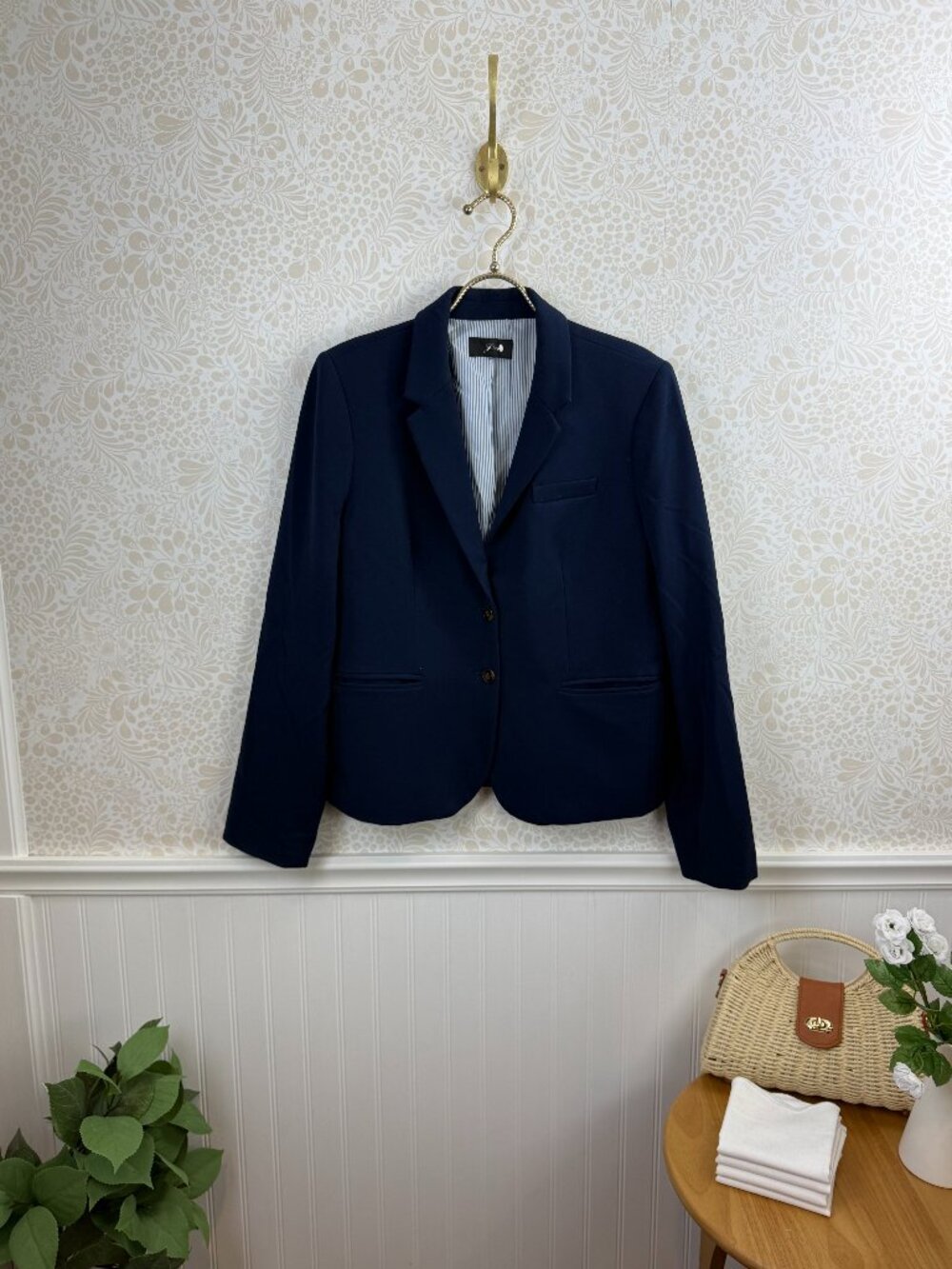 J.Crew Women's Navy Two-Button Tailored Blazer - Size - 8